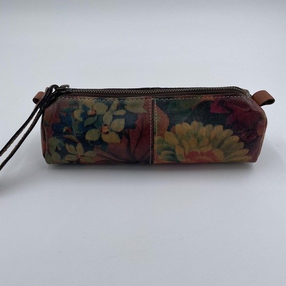 Patricia Nash Leather Wristlet Cosmetic Bag Womens Purse Made in Italy Multicolo - Picture 1 of 14